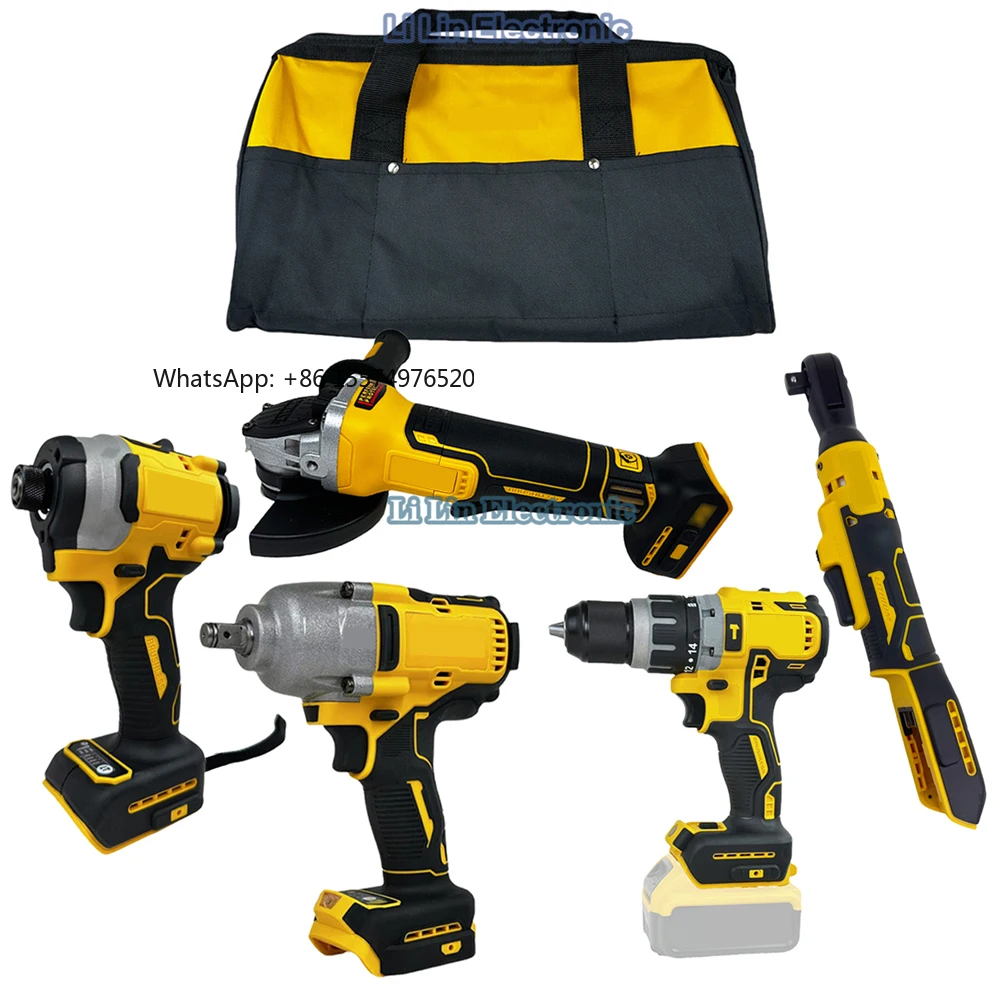 Meet Various Job Requirements Electric Walt 20V Angle Grinder Screwdriver Impact Wrench Impact Drill Cordless Power Tool Set
