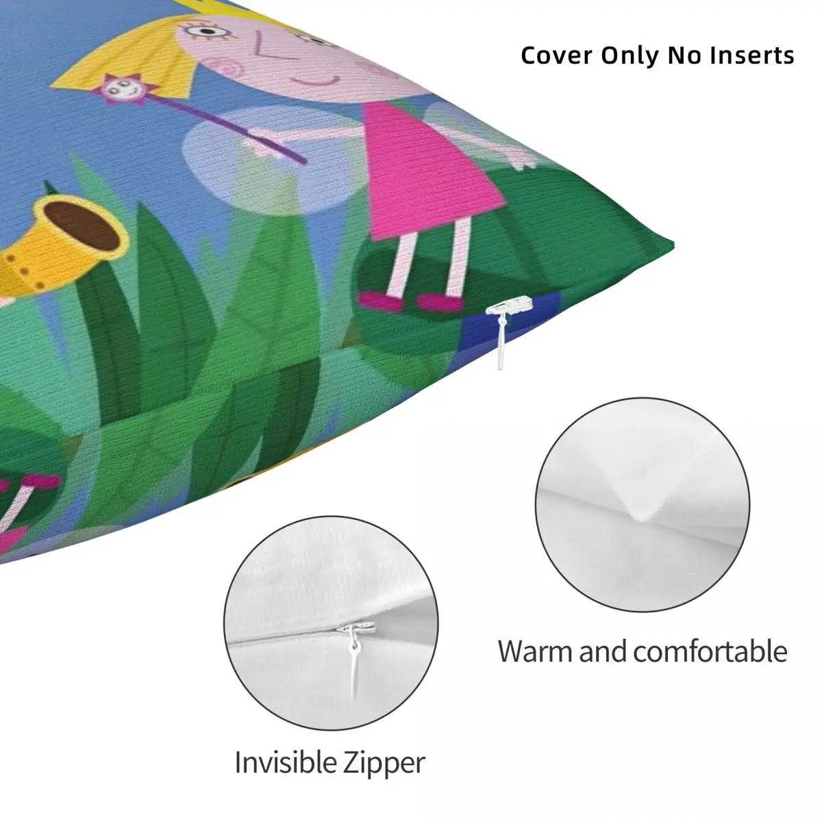 مملكة بن وهولي بن Y هولي الطباعة سادات غطاء الوسادة وسادة تغطي Y2K ديكور المنزل سستة متعددة الحجم