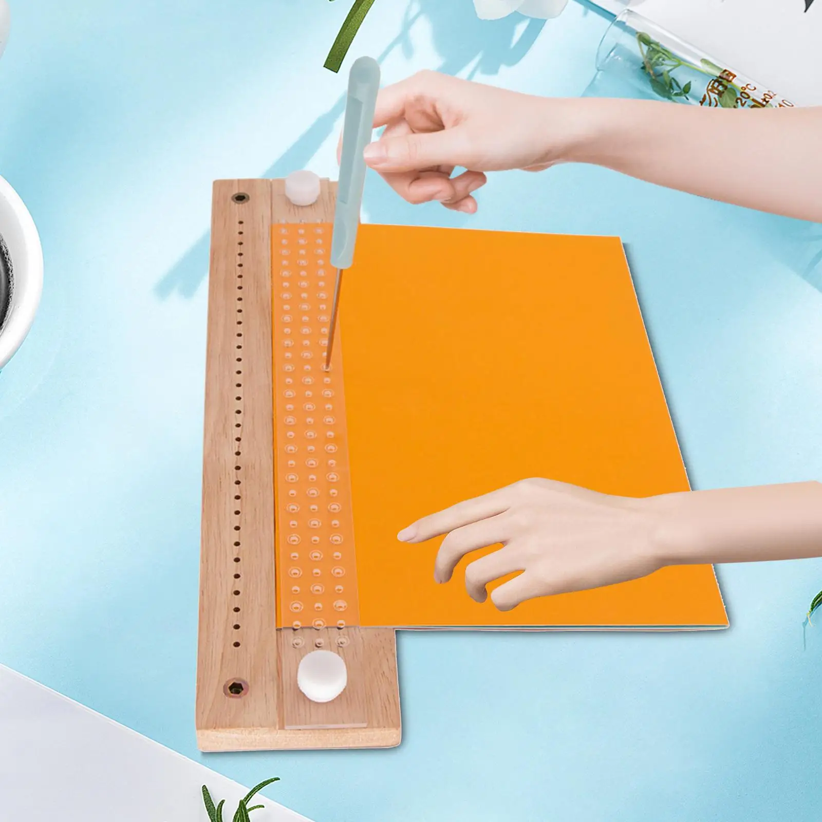 レザークラフト製本スターターキット、彫刻縫製用品、スクラップブックawl、学校製本キット初心者、アート