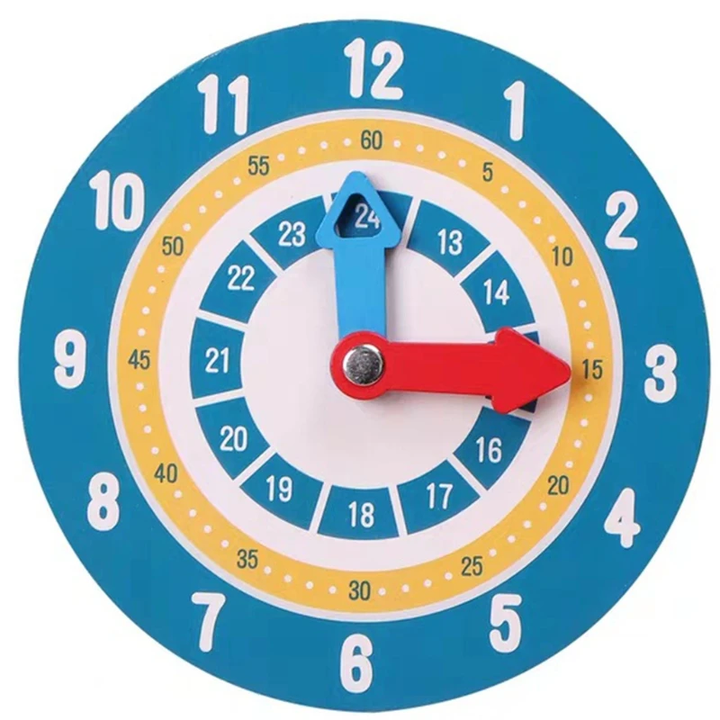 Wooden Clock Activity Center Interactive Teaching Aid Learning Toy Drop shipping