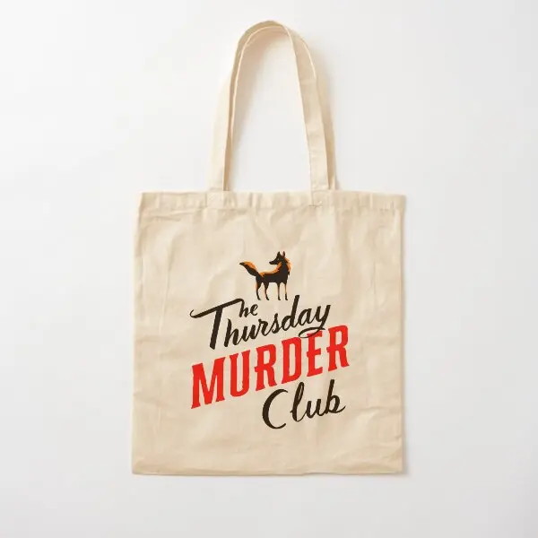 The Thursday Murder Club Algodão Scg Bolsa de Lona Unissex Bolsa Tecido Senhoras Tote Mercearia Moda Impresso Casual