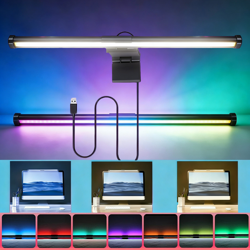  Desktop Monitor Light Bar  Eye Care Lighting Work Game Learning Reading Dimming Table Light Strip RGB Atmosphere Lamp 