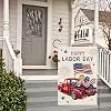 Happy Labor Day Garden Flag 12 x 18 inch Double Sided Burlap American Small Outside Yard Decoration jjp