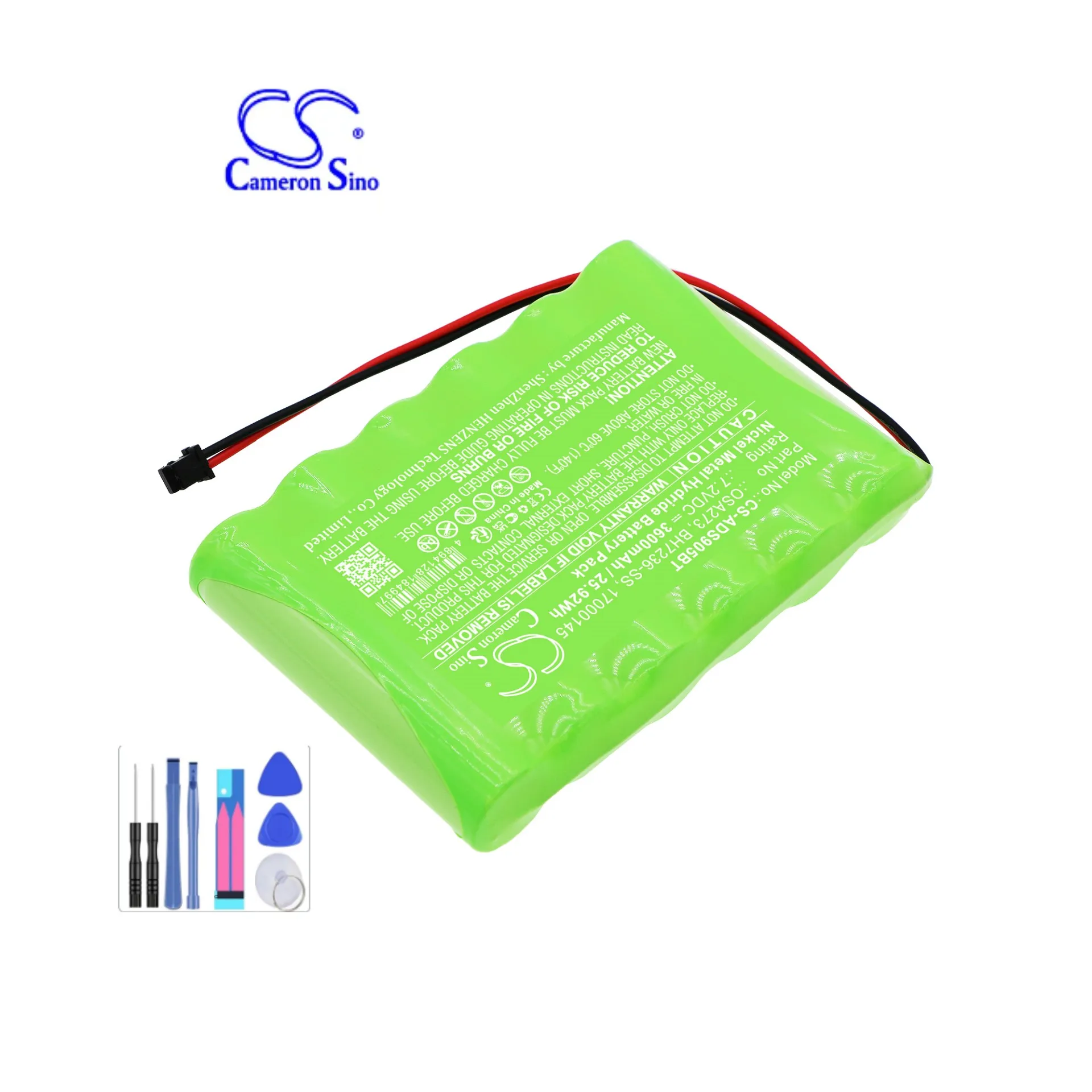 Emergency Lighting Battery For DSC Impassa SCW9055 Self-Contained 2-Way Wireless Security System SCW9057 3600mAh / 25.92Wh