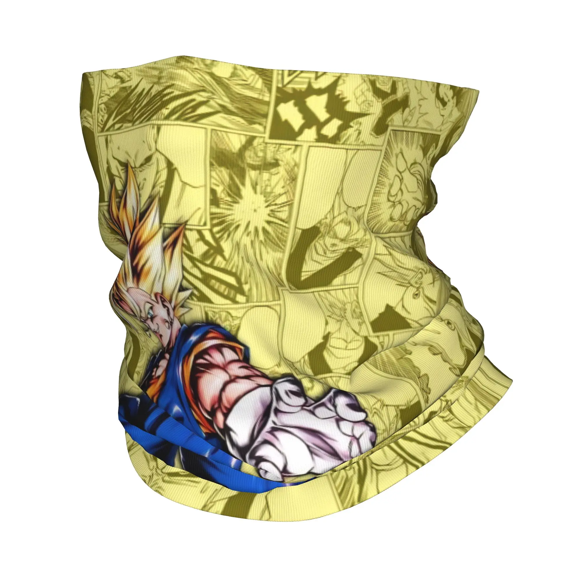 Custom DBZ Vegeta Hot Manga Bandana Neck Gaiter Windproof Face Scarf Cover Men Women  Headband Tube Balaclava