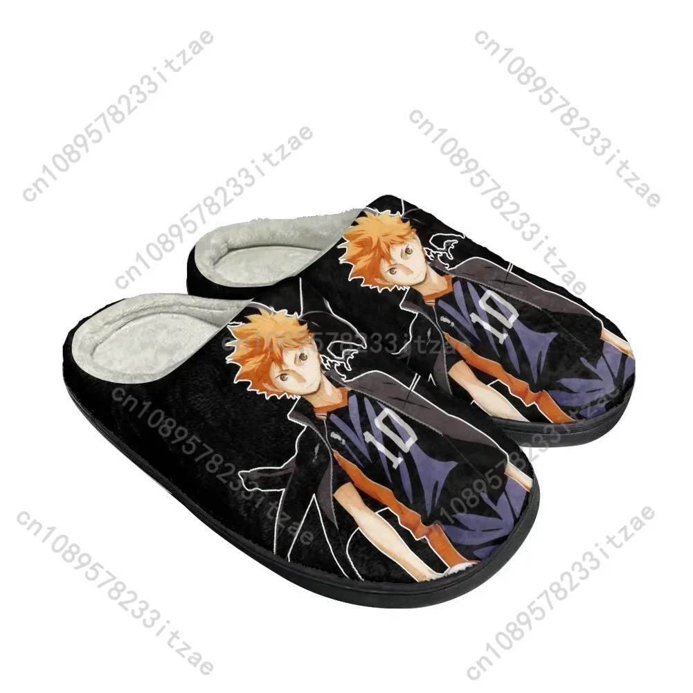 

Custom Hinata Shoyo Cotton Slippers Mens Womens Teenager Latest Bedroom Plush Indoor Keep Warm Shoes Thermal Indoor Flat Slipper