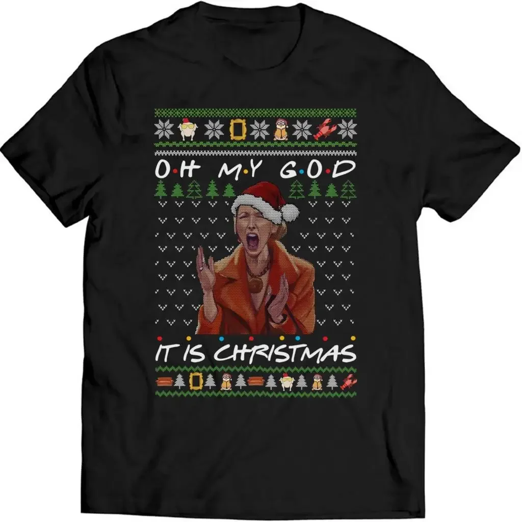 Oh My God It is Christmas Ugly Christmas Sweater T Shirt Phoebe Buffay Lovers Shirt Friends Lovers TV Show Tshirt