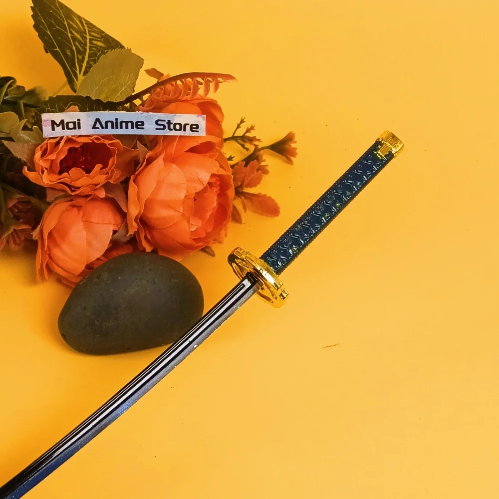 8.6인치 애니메이션 엘든 카타나 문 블레이드 닌자 나이프 오리지널 사무라이 검 금속 검 스틸 실제 크기 일본 카타나 장난감 선물