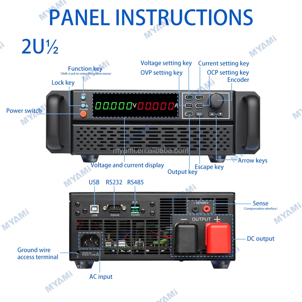

Myami 60v 100v 120v 150v 200v 300v 1000 High Voltage Adjustable Laboratory Programmable Benchtop Rack Mount Dc Power Supply