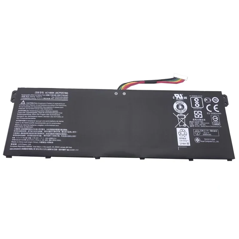 Imagem -02 - Lmdtk Nova Bateria do Portátil Ac14b8k para Acer Aspire Cb3111 Cb5311 Es1511 Es1-512 Es1-520 S1-521 Es1-531 731 E5771g V3-371 48wh