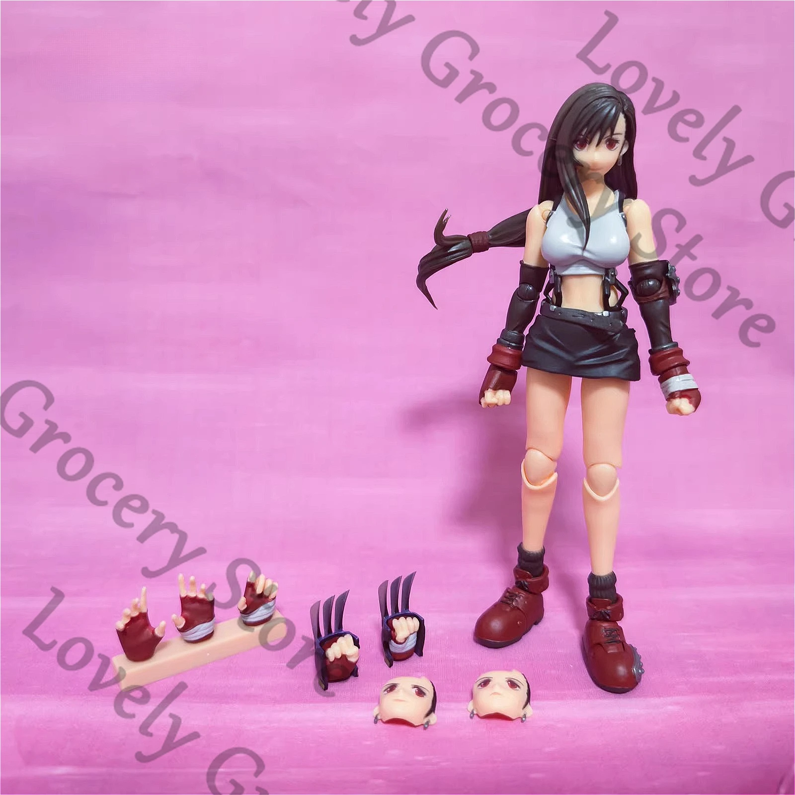 

Genuine 136mm Anime Tifa Lockhart Cosplay Cartoon Movability Garage Kits Accessories Figures Model Models Kit Collection Gift