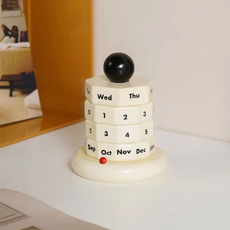

2026 Новый китайский настольный вращающийся календарь, украшение в скандинавском стиле для дома/офиса, настольный календарь, орнамент для подарков на день рождения, 1 шт. LI487