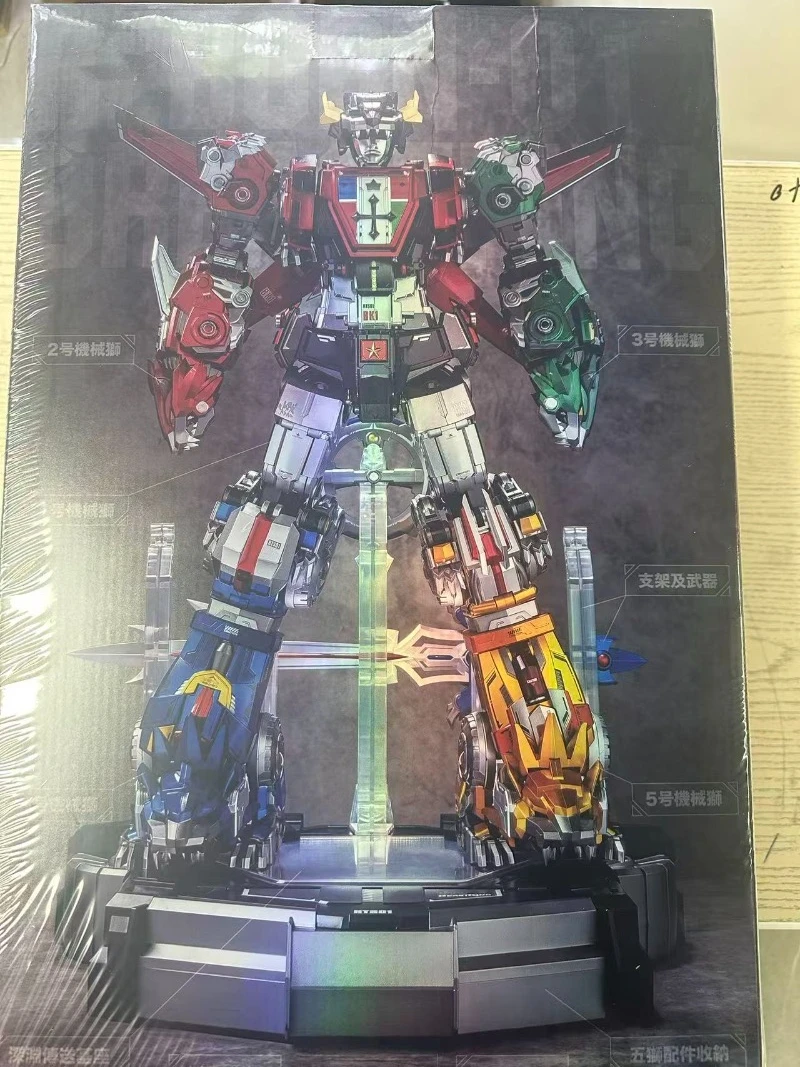 

В наличии: Трансформируемая фигурка-робот Reignite Beast King Reborn-01 в образе льва с LED-подставкой, разборная коллекционная модель из сплава