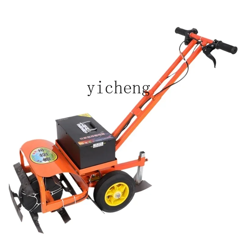 

TQH electric lawn mower small trencher multi-functional hoe scarifier household rechargeable weeding micro-tiller
