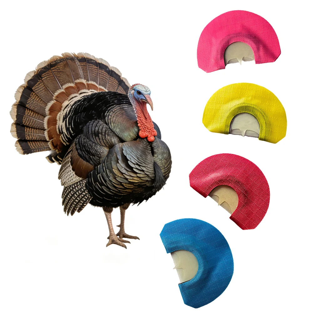 Silbato de caza de Turquía con diafragma, llamador de boca, equipo de caza al aire libre, 1/3 colores aleatorios, accesorio portátil para cazadores