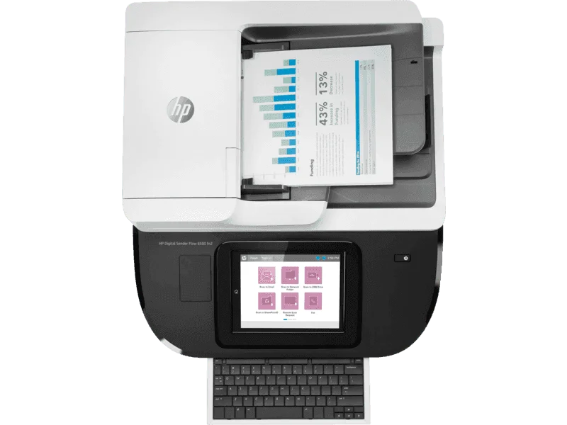 H_P 8500 Fn2 A4 Flatbed & ADF Network Scanner 8-inch Touch Screen Daily 10000 Pages Heavy Duty Document Capture Station