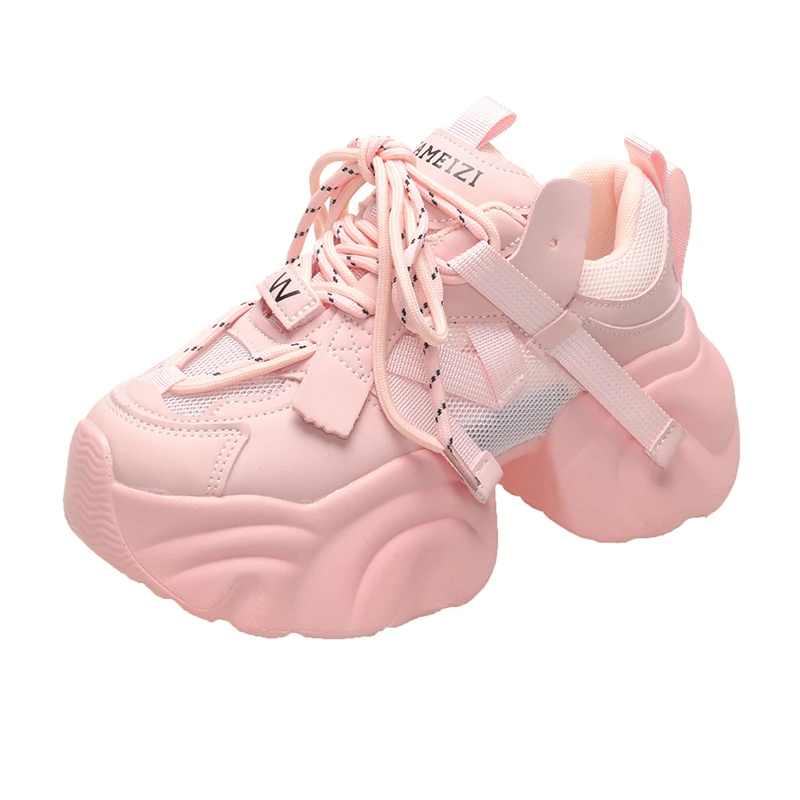 

Кроссовки женские классические, модная обувь на массивной подошве, дышащие, для тренировок, 8 см, осень