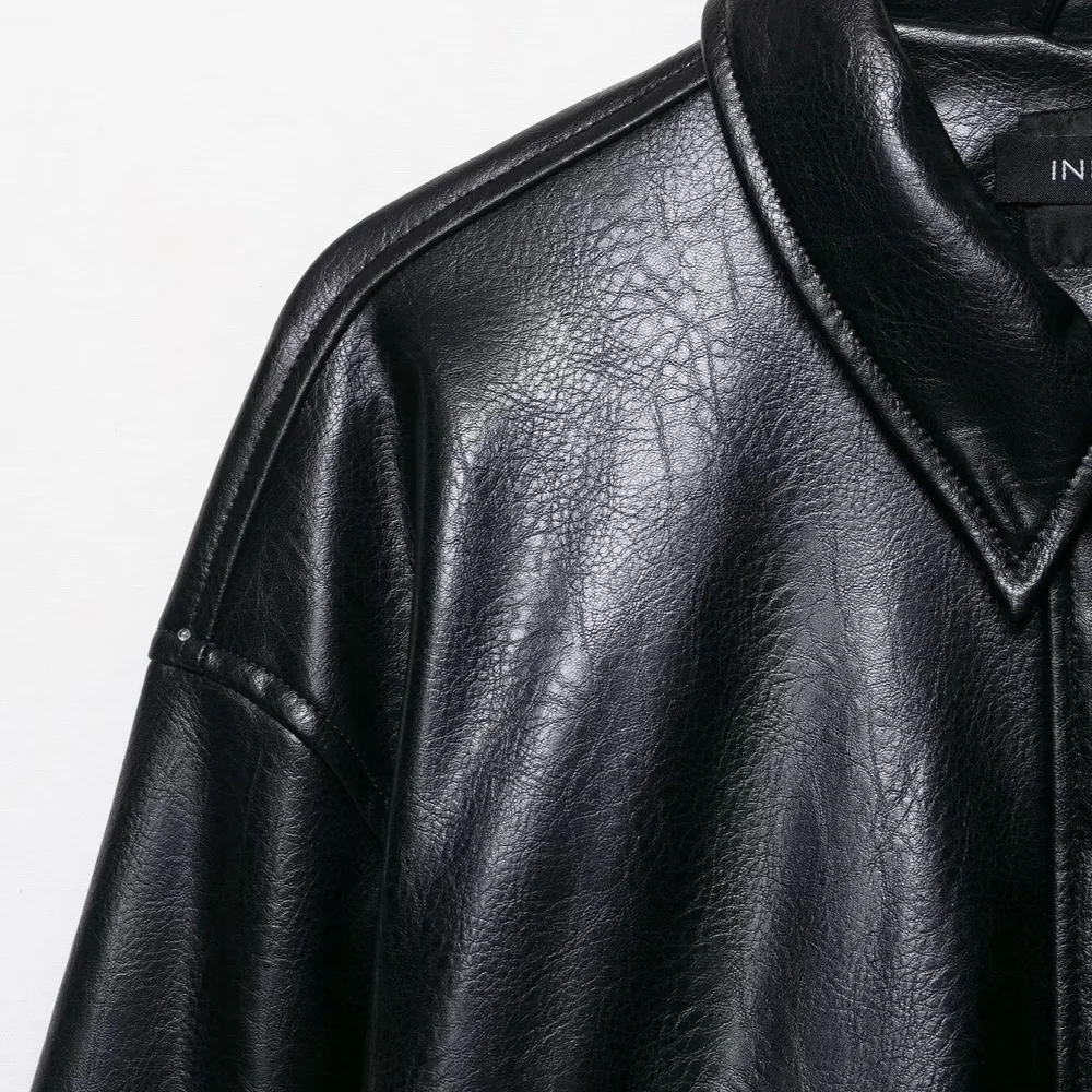 Veste de pilote en simili cuir pour femmes, avec col, manches longues, poches à boutons et fermeture éclair, nouvelle veste de mode printemps et été