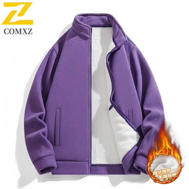 سترة كلاسيكية بياقة واقفة من COMXZ للرجال، معطف مريح للتنقل، كاجوال خفيف للحماية من البرد، ملابس الخريف الجديدة