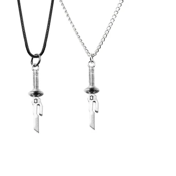 Anime Jujutsu Kaisen Fushiguro Toji Cosplay Halskette Schwert Speer von Tianri Messer Anhänger Halsketten für Frauen Männer Schmuck Geschenk