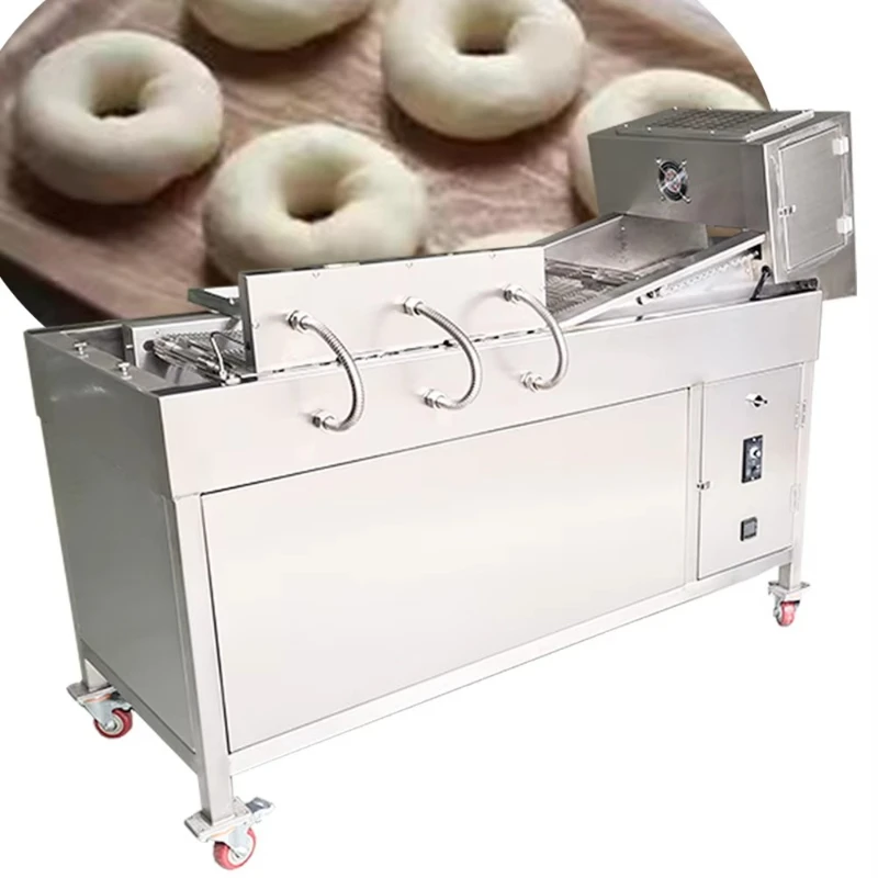 Customized Automatic Chips Deep Fryer Continuous Conveyor Belt Dough Frying Machine Potato Chips Frying Machine Bagel Bread
