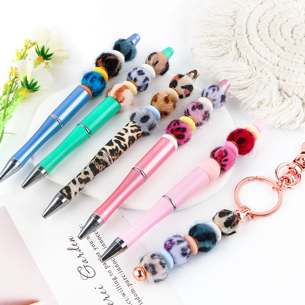10pcs Large Hole Plush Leopard Beads Loose Spacer Charm Beads For Jewelry Making DIY Necklace Bracelet Jewelry Accessories