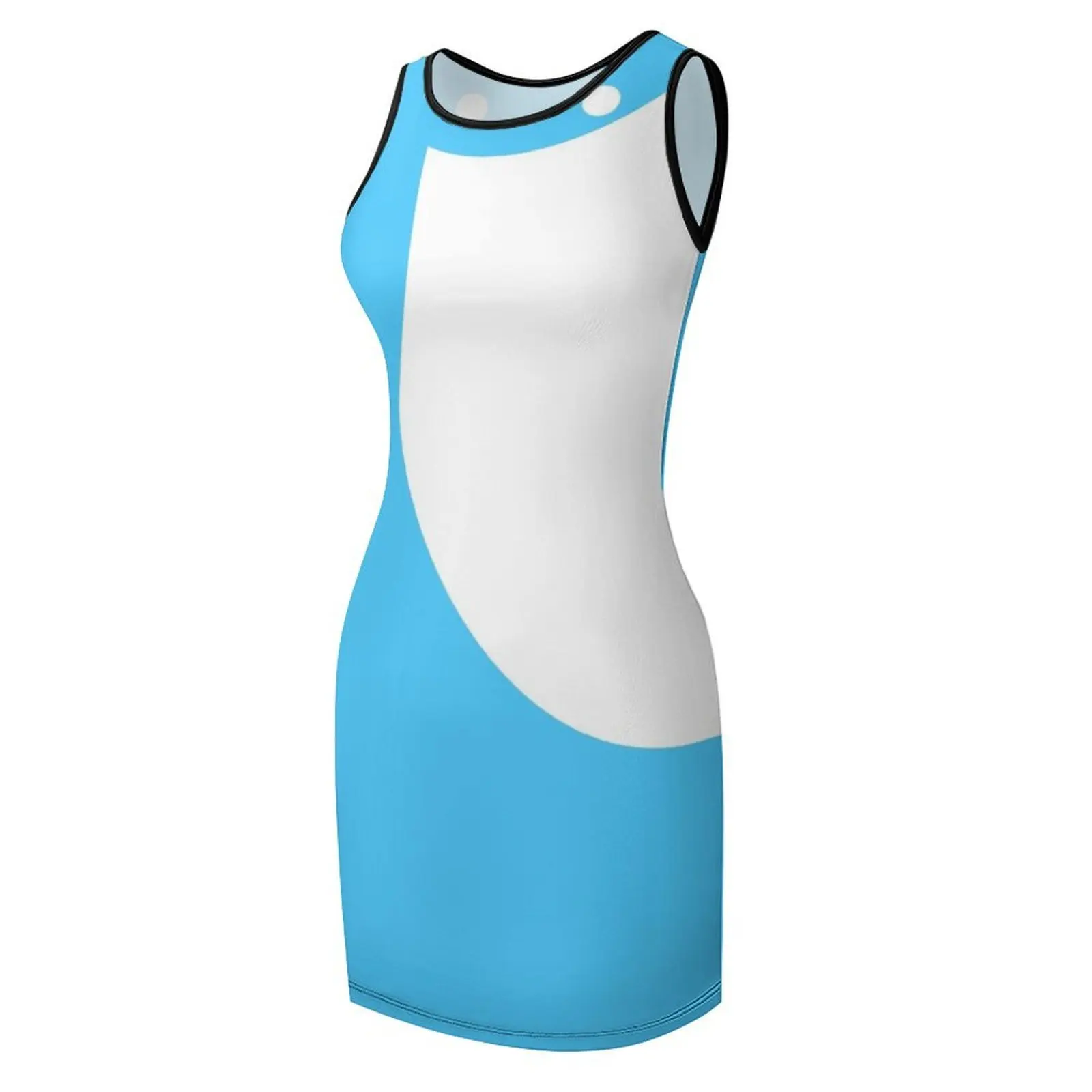 Sky Blue Space Age Sleeveless Sundress woman dress elegant guest wedding dress sexy dress for women dresses for prom