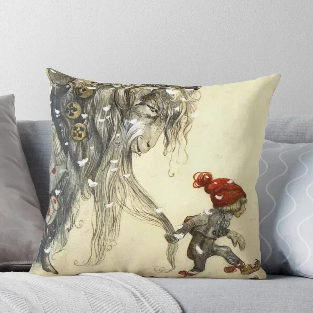 

Yule Goat - John Bauer Christmas Throw Pillow pillow pillowcase Christmas Throw Pillows Covers pillow