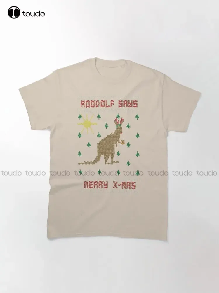 Roodolf Saysaustralia Australian Christmas Classic T-Shirt Outdoor Simple Vintag Casual T Shirts Custom Gift Make Your Design