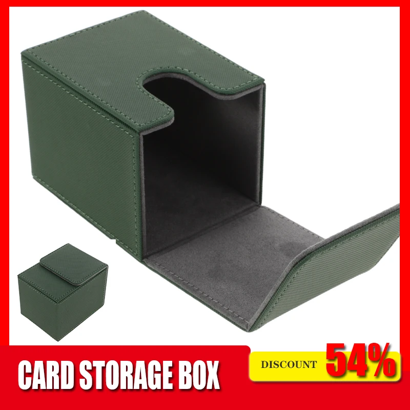 

Card Storage Box Boxes jewel box Collection Decks Supplies for Cards Games Wear-resistant Flannel Folders Decks Cards Pu Case