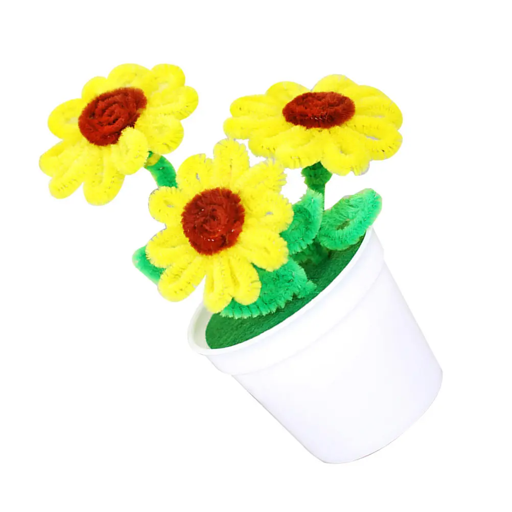 4Pcs DIY Flowerpot Accessories Kit for Kids Teens Nonwoven Material Handmade Craft Set Mother's Day Wedding Valentine Gift