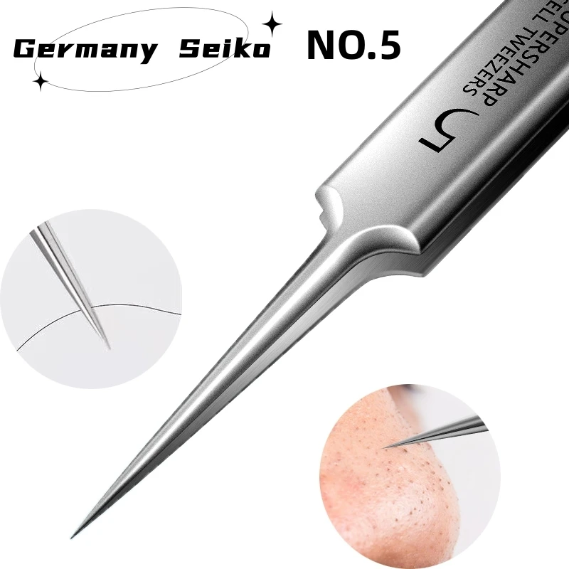 Ultra-fine Cell Pimples Blackhead Clip .5 Tweezers Beauty Salon Special Scraping Closing Artifact Acne Needle Tool Germany No. 5