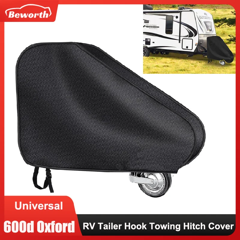 RV Tailer Hook Towing Hitch Cover Waterproof Caravan Snow Rain Dust Protector Caravan Trailer  Truck Anti UV Oxford Accessories