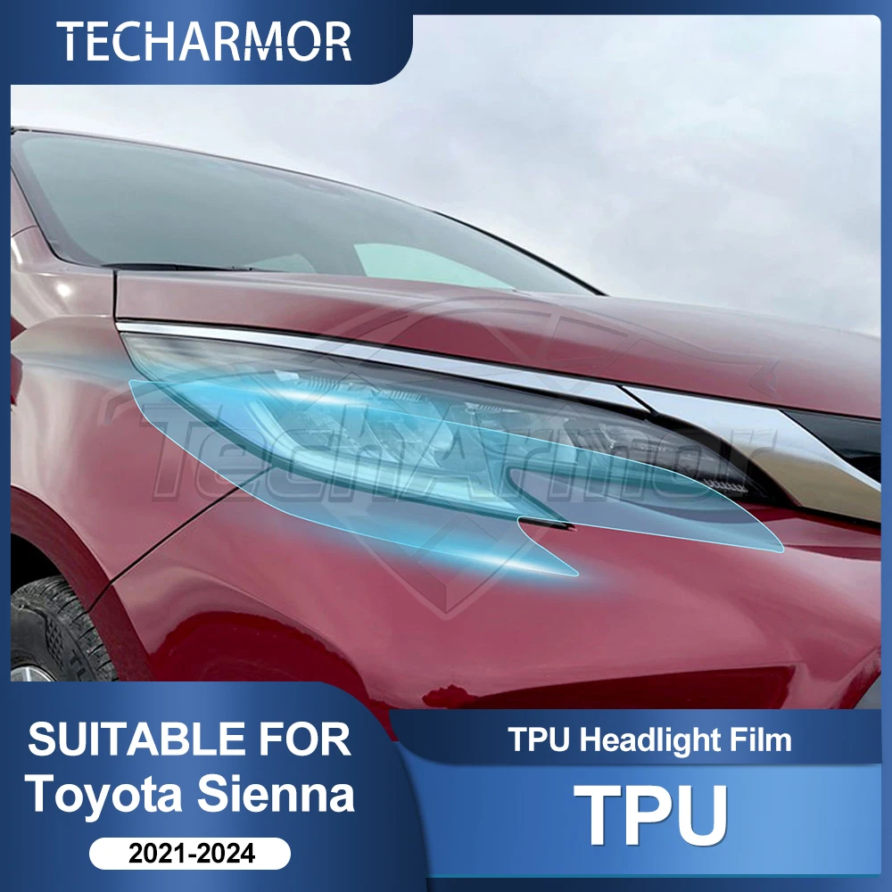 TPU-Autoscheinwerfer-Schutzfolie für Toyota Sienna 2021 2022 2023 2024 Transport & Smoke Anti-Scratch Auto Externe Zubehörteile