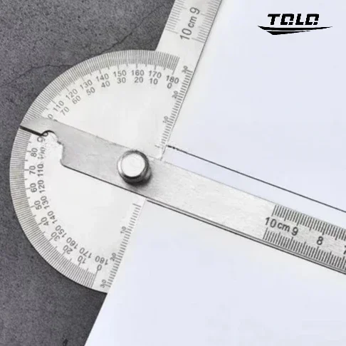 

Angle Finder, carpenter tools,0-180° Round Head Protractor,Angle Finder Craftsman Ruler Machinist Tool (Stainless Steel)