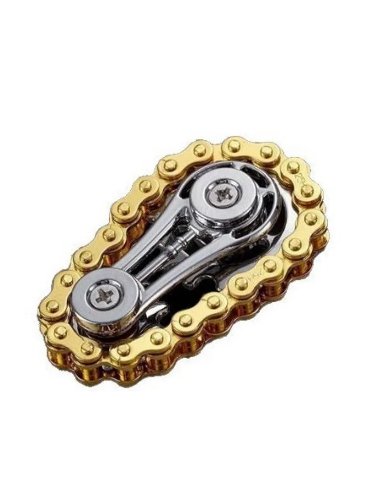 Volant d'inertie gyroscope Fidget Spinner anti-stress anxiété chaînes de vélo en métal EDC Spinner Fidget jouets pour adulte