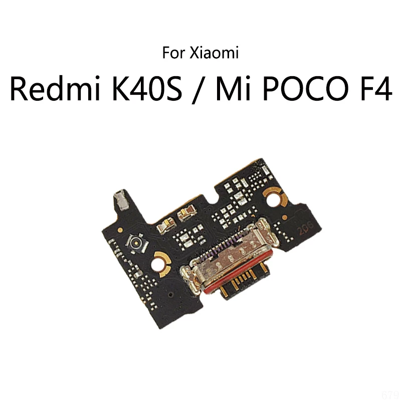USB Charging Dock Port Socket Jack Connector Charge Board Flex Cable For Xiaomi Redmi K40 Pro / K40 Game 5G K40S / Mi POCO F3 F4
