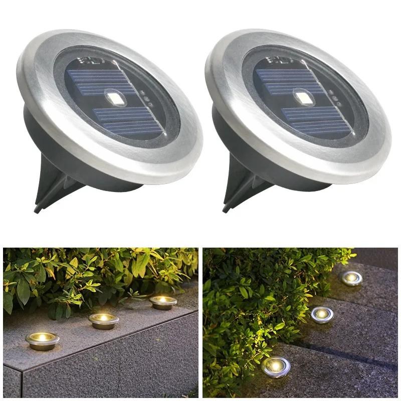 

LED Solar Power Disk Light Outdoor Garden Solar Underground Light Deck Light Spotlight Buried Solar Led Lamp Garden Decoration