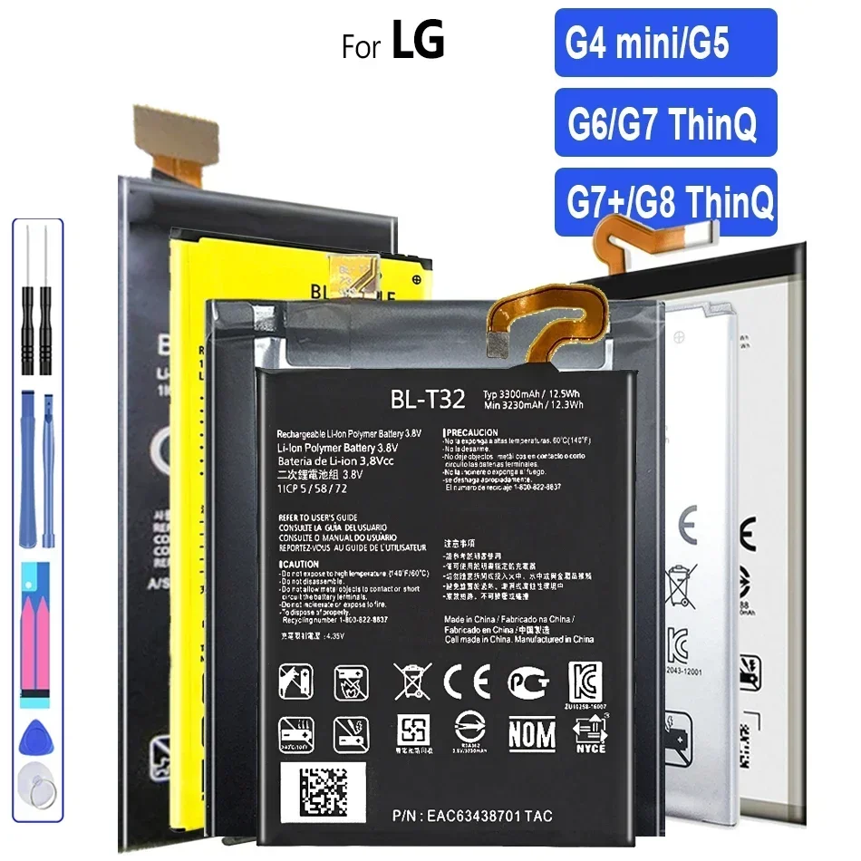 Battery BL-42D1F BL-49SF BL-T16 BL-T23 BL-T39 BL-T41 For LG G G4 G4C G4S G5 G6 G7 G8 mini flex ThinQ H820 H735T H950 G600 G710