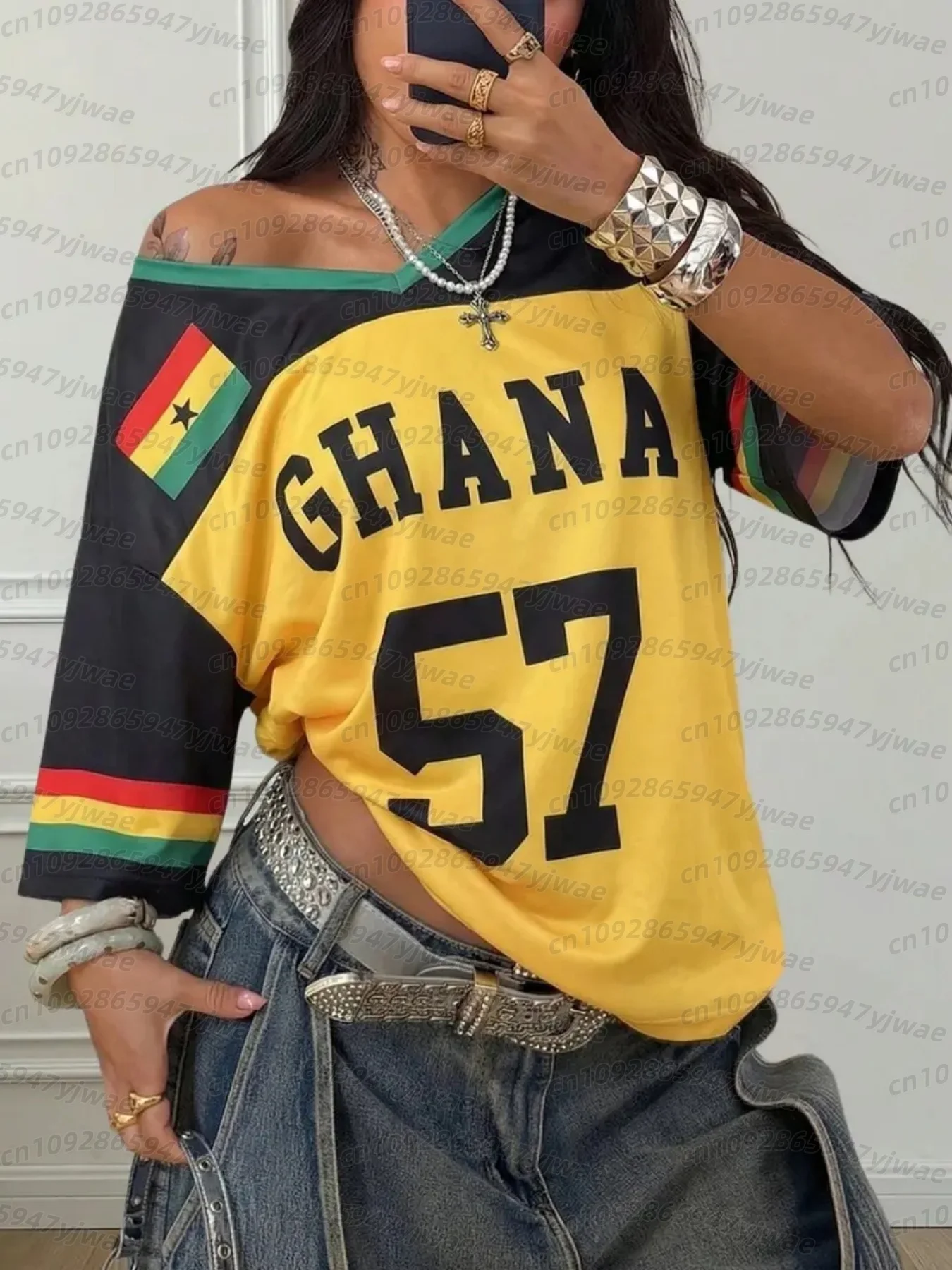 2026 Summer Ghana 57 Print T Shirt For Men Ghana Soccer Fans Short Sleeve Outdoor Football Sport Casual Mens Women Beach T Shirt