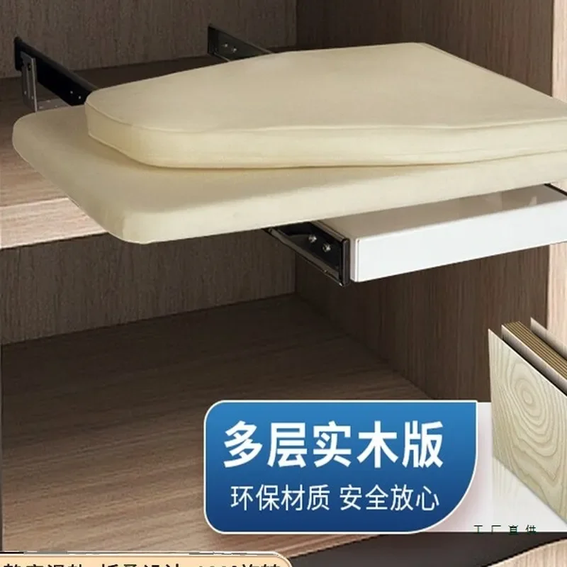 for Cloakroom Household Hidden Ironing Board Electric Iron Rack Push-pull Damping Folding Wardrobe Cabinet Ironing Board
