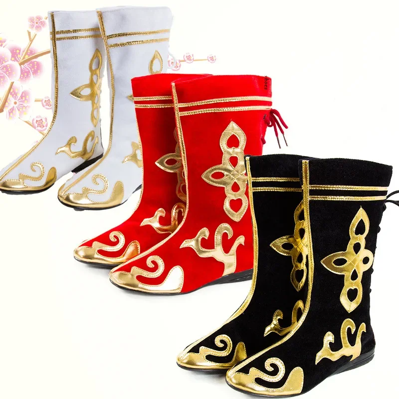 chinese mongolian boots sun wu kong cosplay shoes monkey king shoes swordsman knight cosplay minority national dance boots