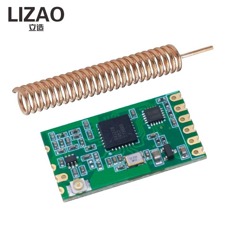 LIZAO HC-14 433MHz RF Wireless Module SI4438 1000M Long Range Serial Transceiver Data Transmission Networking Module