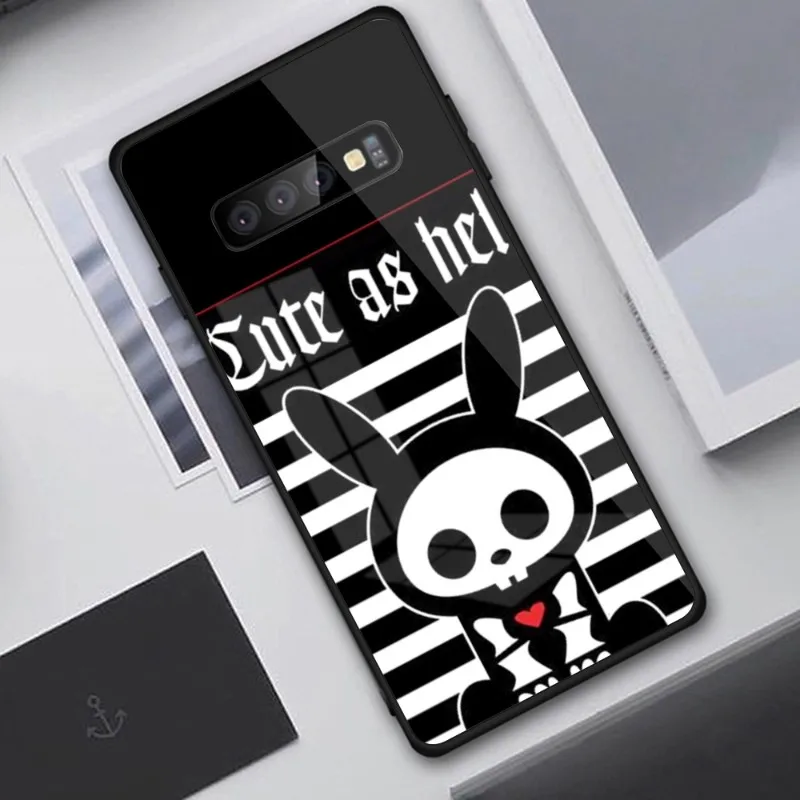 Skelanimals Luxury Mobile Cell Phone Case for Samung S23 S22 S21 Pro Ultra A13 A33 A53 NOTE 20 PC Glass Phone Cover Funda