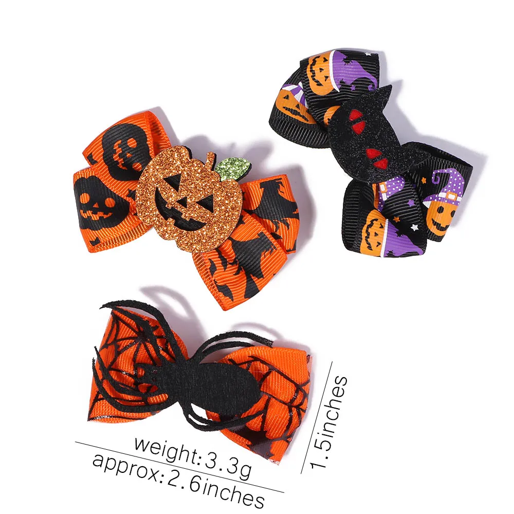 10 Pcs/Set Girl Cute Halloween Hair Clips for Kid Spider Pumpkin Hairpin Party Gift Barrettes Baby Hair Accessories Wholesale