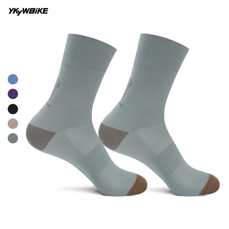 YKYWBIKE Cycling Socks Pro Team Sock Soft Comfortable High-wicking Sport Running Bicycle Bike Socks Calcetines