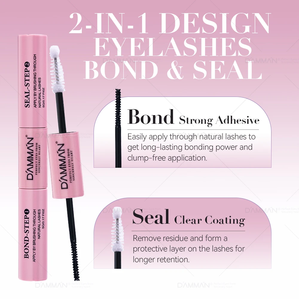 Lash Bond และซีลมาสคาร่ากันน้ําสําหรับขนตา Lasting Lashes เสื้อกันฝนกันน้ําเคลือบเครื่องมือแต่งหน้า