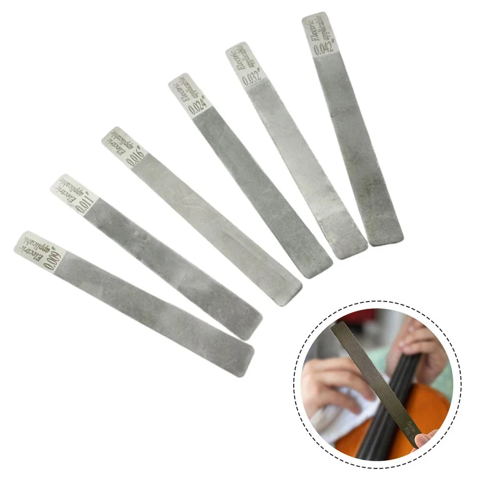 6pcs Set Guitar /Ukulele Optional Nut File Fret Crowning Slot Filing Luthier Tool Repair Kit Guitar Polished Instruments Parts