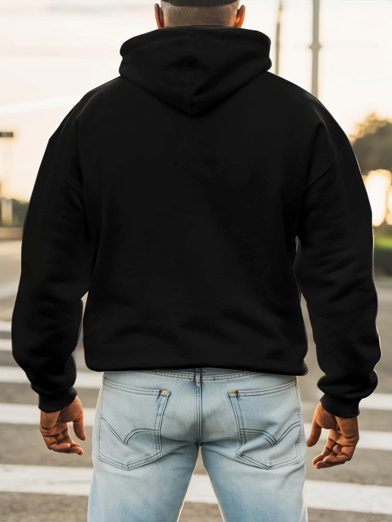 Streetwear Hoodie Men Hip Hop Sport Humorous German Slogan Graphic Chest Print Urban Loose Long Sleeve Hooded Sweatshirt
