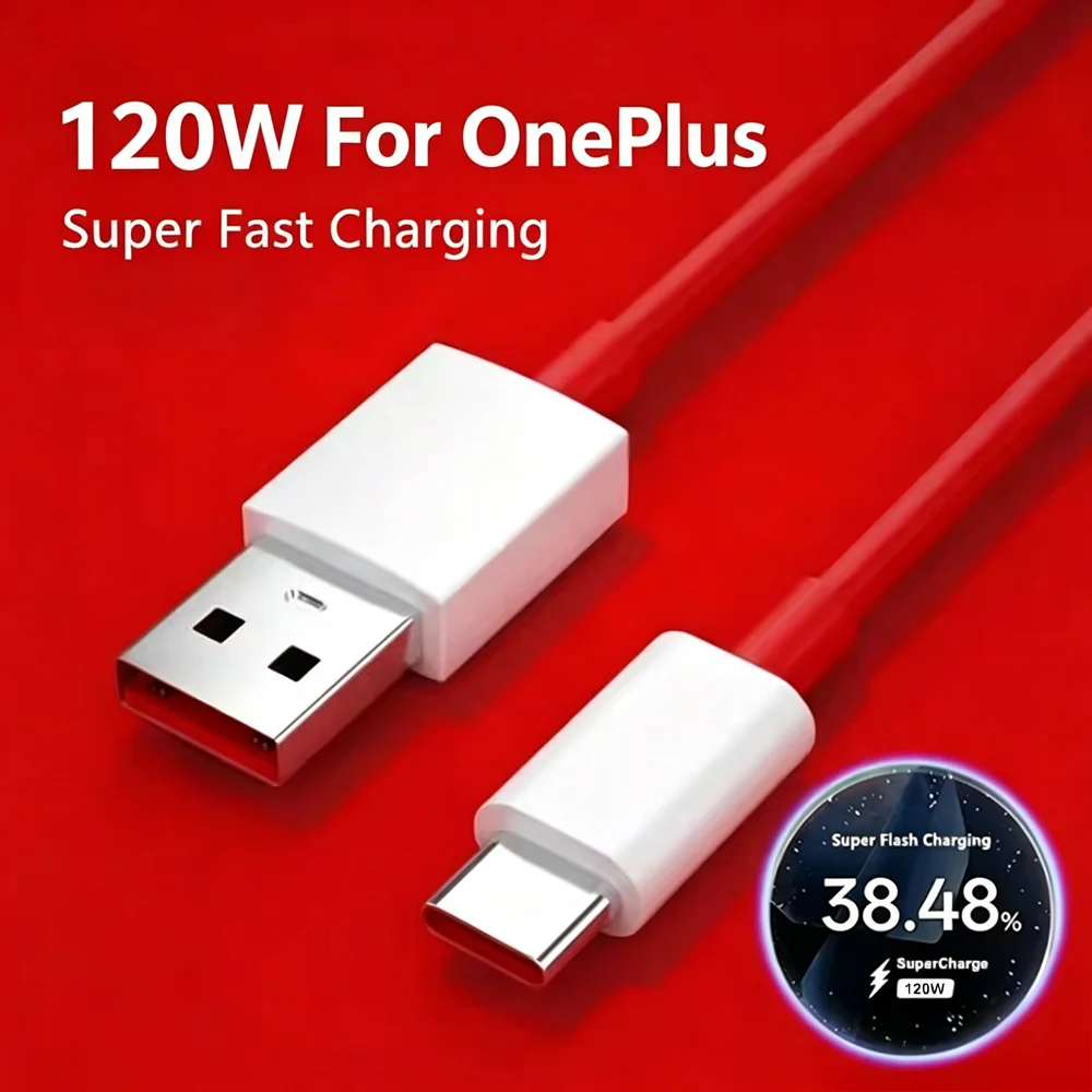 120W Type C USB Super Fast Charging Cable For OnePlus 8 9 10 Pro 11 11R 12 13 13T 13R 15 Nord 2T 3 4 5 6 CE 2 3 4 Lite N200 N300